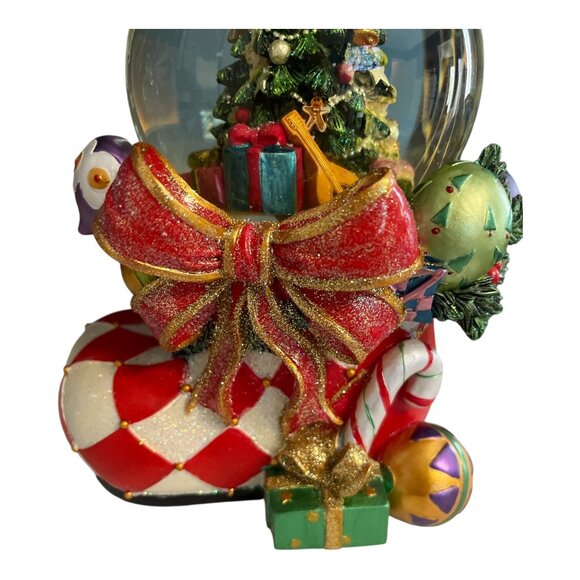 Christopher Radko Harlequin Stocking Musical Snowglobe – 2006 – O Tannenbaum – W - Picture 8 of 9